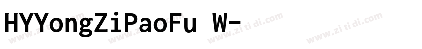 HYYongZiPaoFu W字体转换